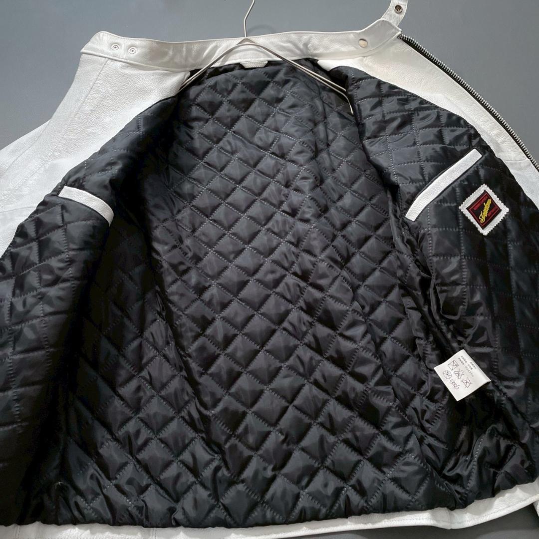 【岡田 耕平】Freedom　水牛革 シングルライダース ホワイト 52