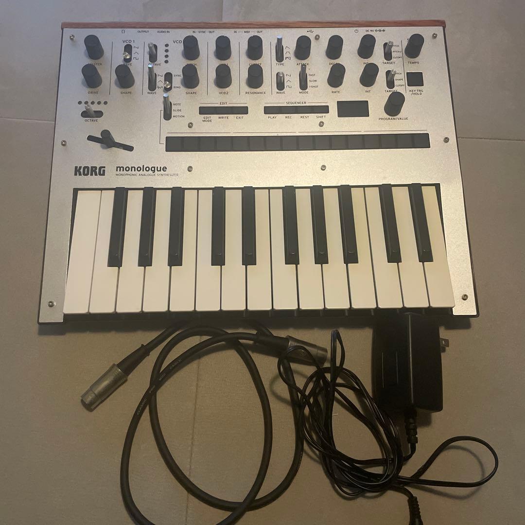 KORG monologue アナログシンセサイザー_シルバー KORG monologue Monophonic Analog Synthesizer Silver | Guitar Center