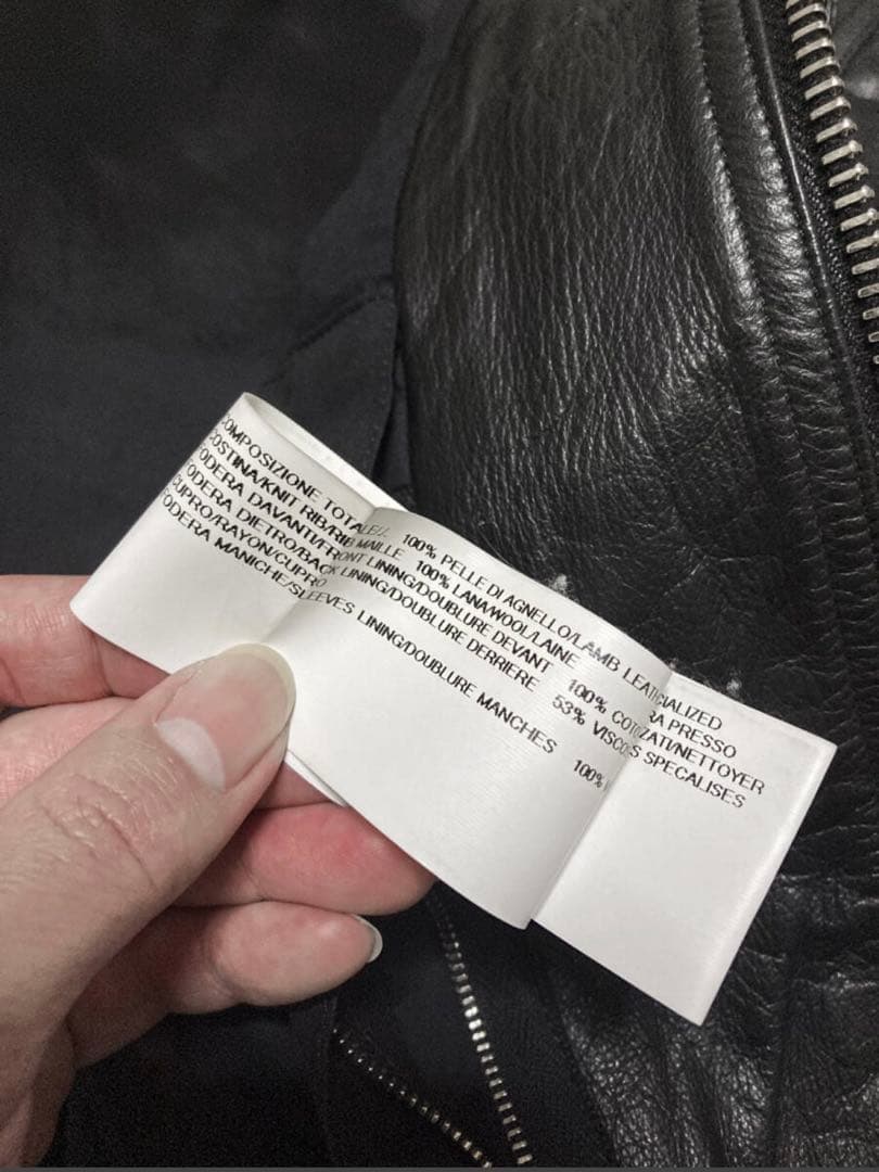 B様 専用 美品 rick owens インターシャ シングル レザージャケット