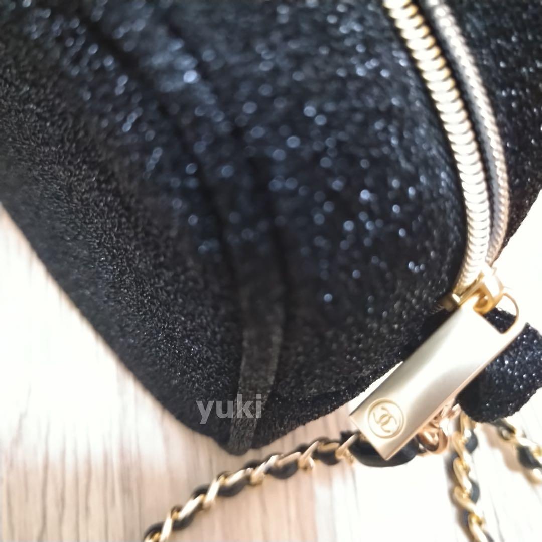 シャネル ノベルティ新品チェーン付きポーチ 箱付きk23s黒 - メルカリ