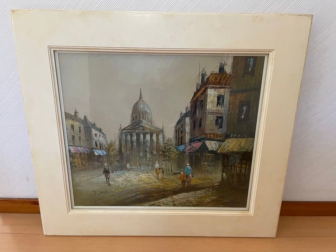 Y. Simoni 油彩画 風景画 金色フレーム 価格改定】Y. SIMON 油彩画