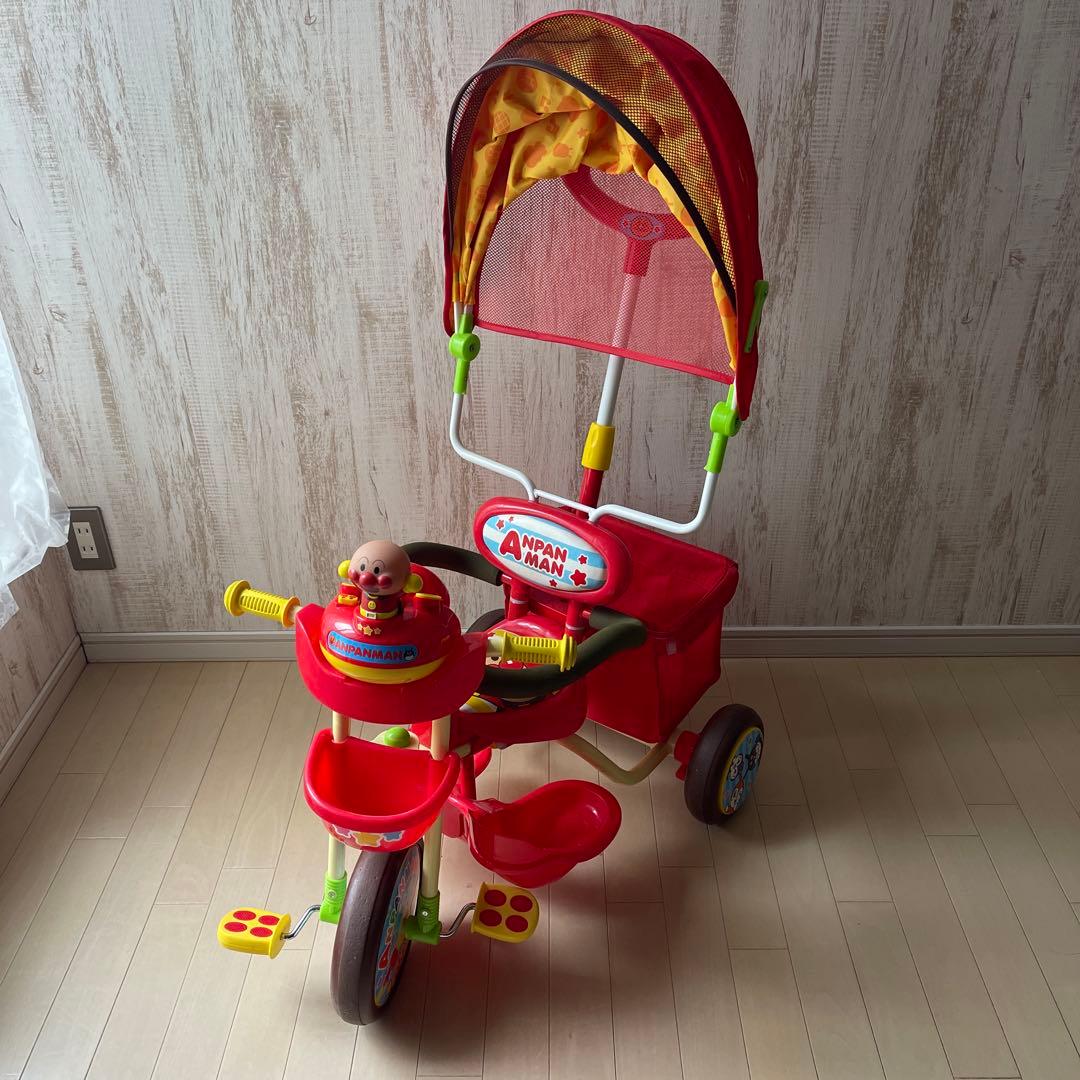 【美品】送料込み アンパンマン デラックスII レッド三輪車