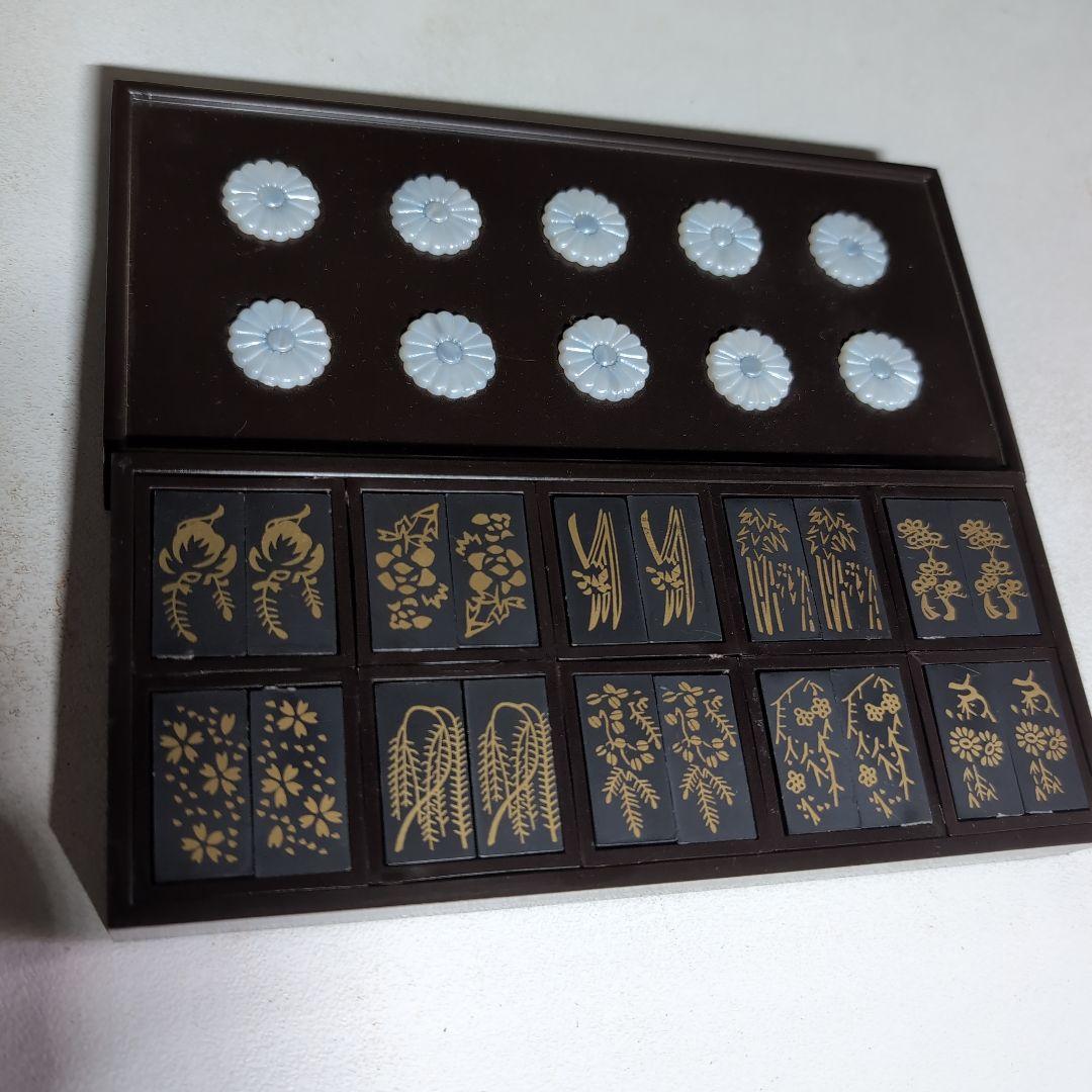 香道具志野流　十種香札銀葉盤　樹脂製