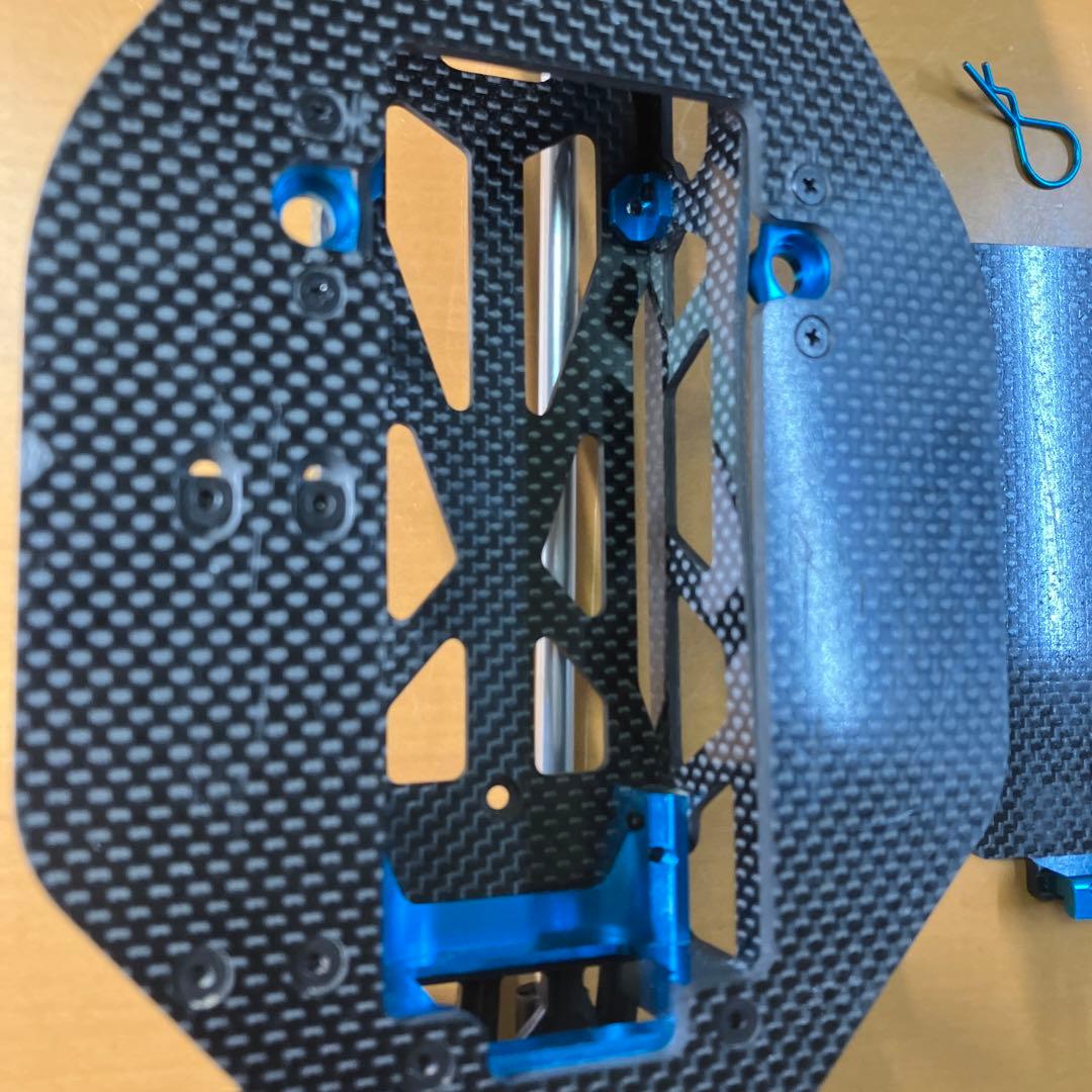 【レア】タミヤ ラジコン DF03 カーボンシャーシ　前後ギアボックス付き