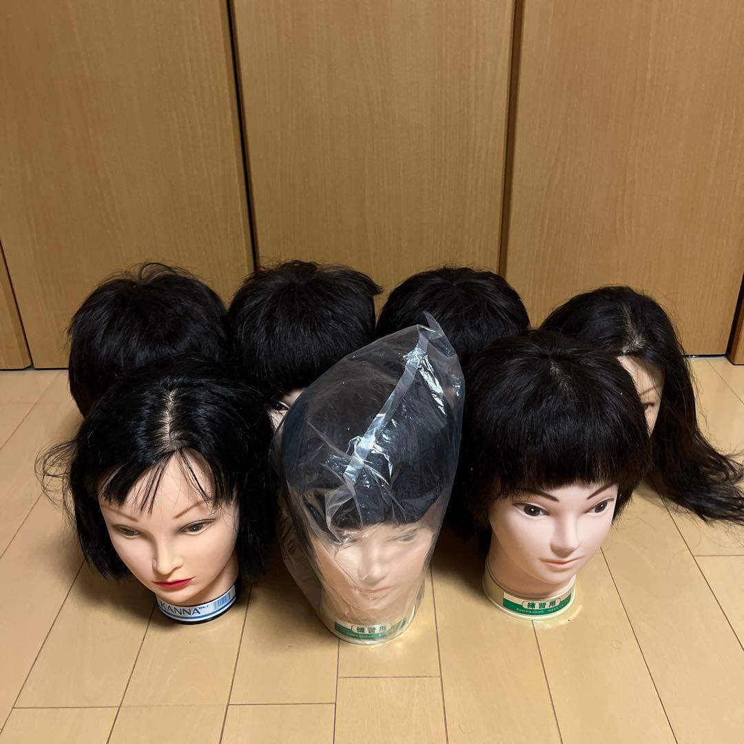 カットウィッグ ウィッグ 美容師 国家試験 人毛 未使用品 練習用 美容