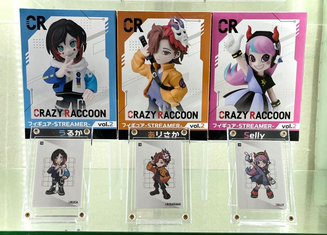 未開封 カード付 CRAZY RACCOON フィギュア STREAMER 6種