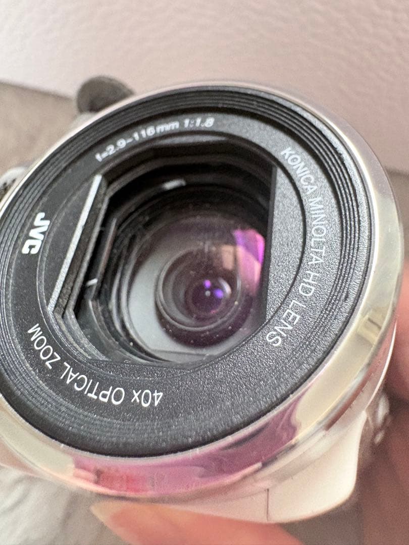 JVC Everio GZ-E780-W ホワイト 純正充電ケーブル付動作確認済 - メルカリ