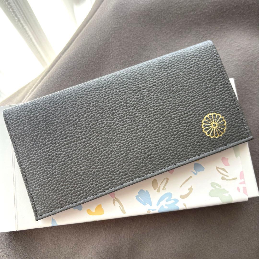 皇居 長財布 財布 グレー 牛革 - メルカリ