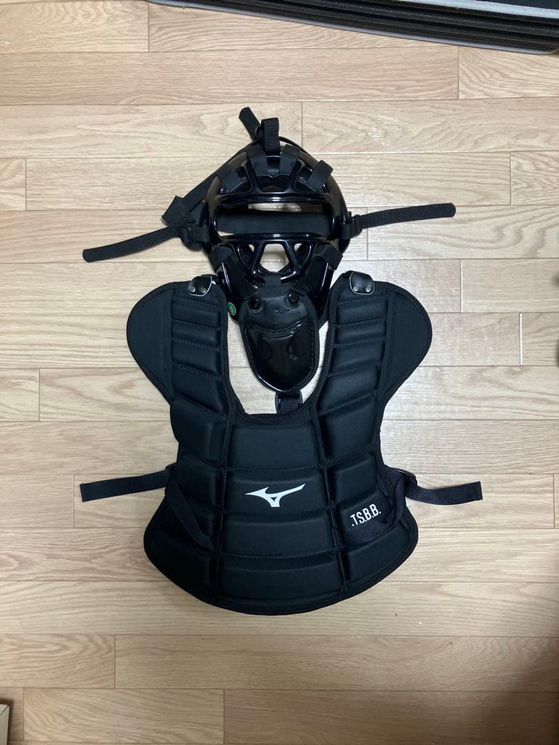 Mizuno キャッチャー用プロテクター SS ブラック MIZUNO（ミズノ） 野球 ミズノプロ 號 SAKEBI 硬式用 キャッチャー防具