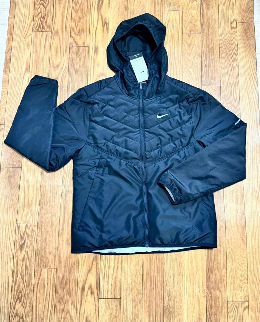 ナイキ ランニングジャケット　中綿ジャケット　メンズ　Ｌ　黒　ランニングウェア ナイキ（NIKE）（メンズ）ジャケット ランニング ブラック 黒 Repel