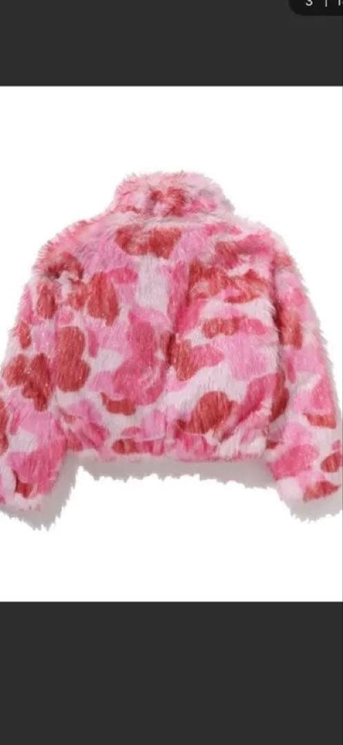 A bathing APE メタリックロングファージャガードダウンジャケット新品