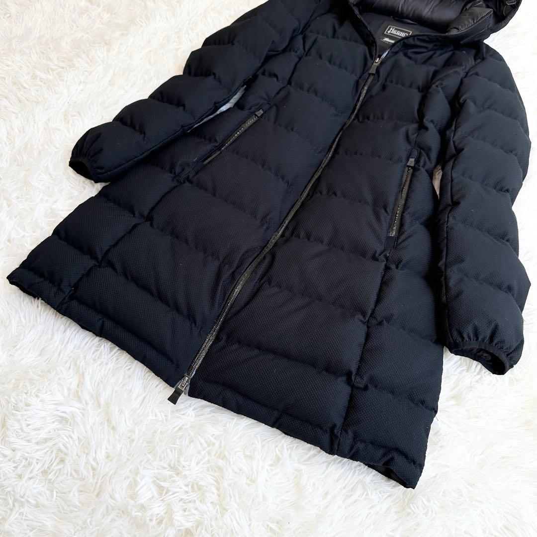 HERNO ヘルノ ラミナー 2way ロングダウンコートブラック 上質 42