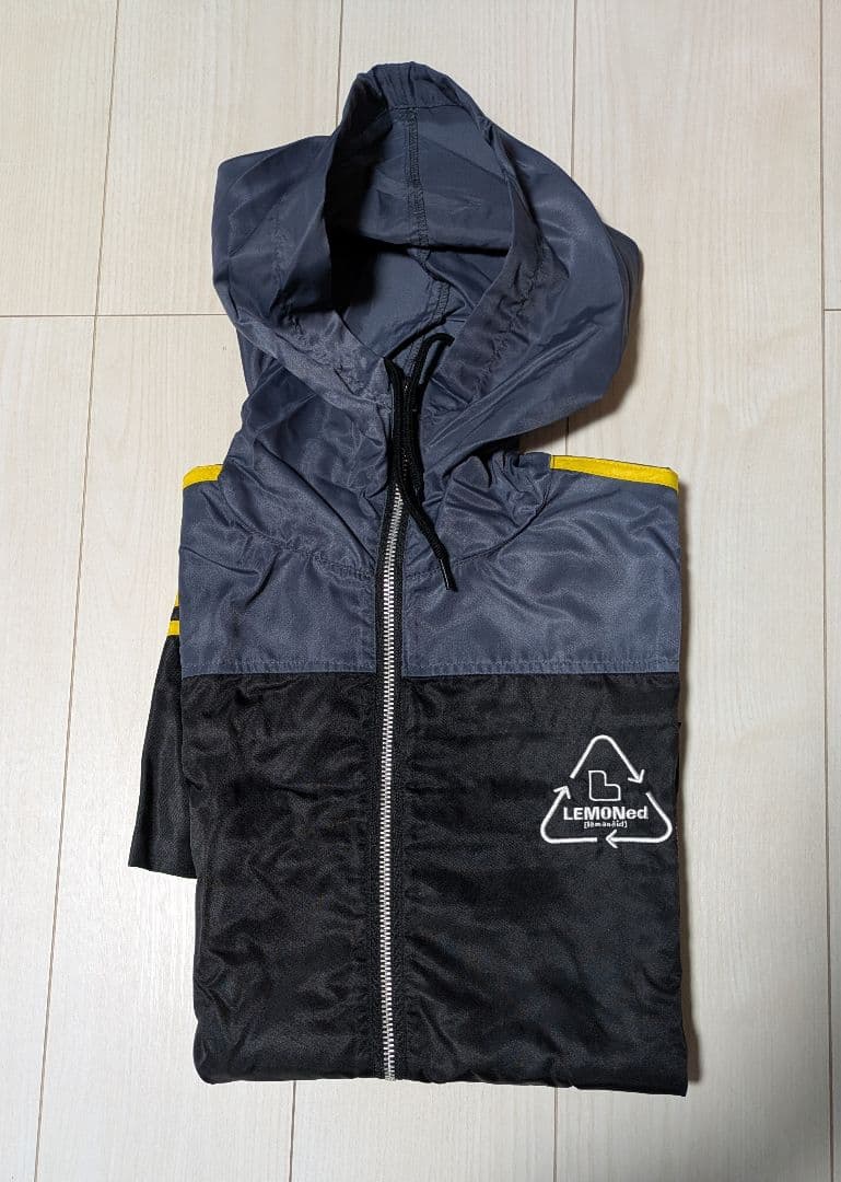 hide LEMONed フード付きパーカー 黒 グレー