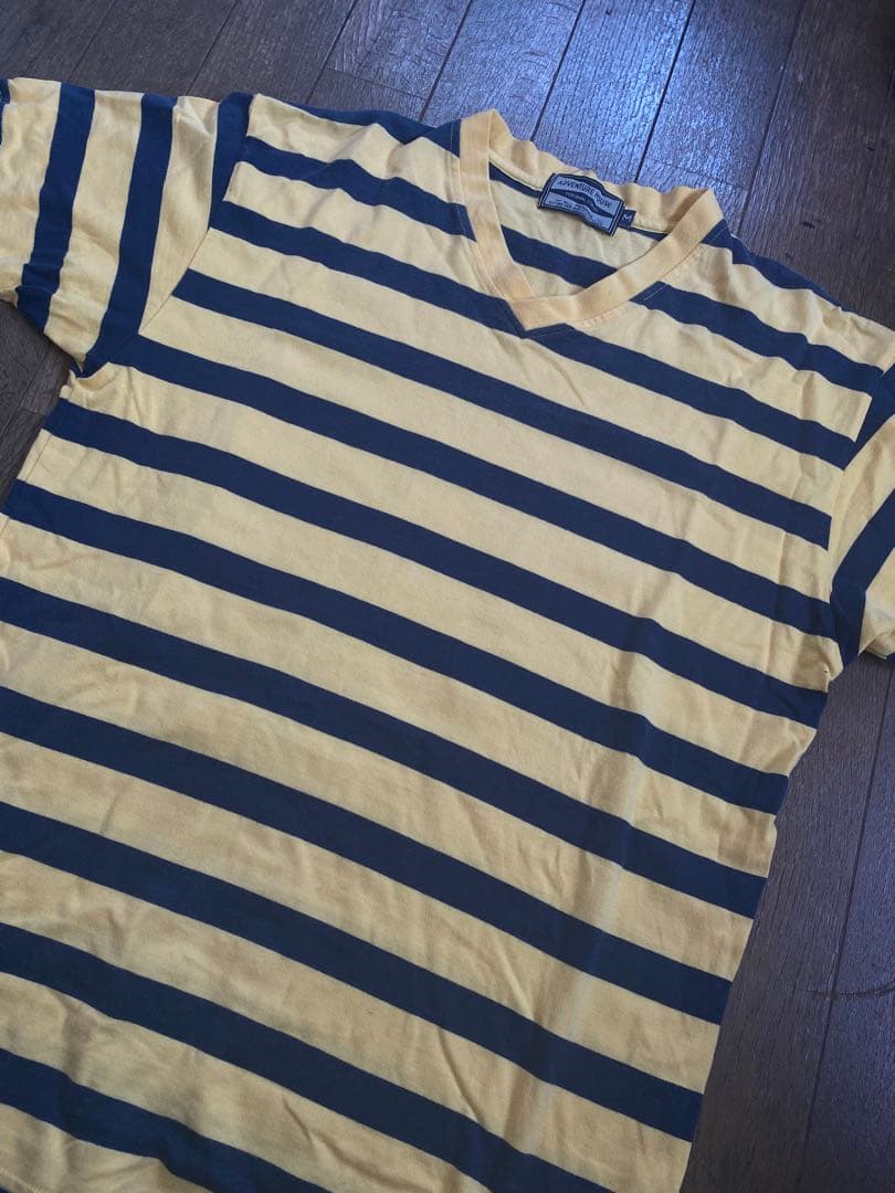 海外製ストライプ Vネック Tシャツ - メルカリ