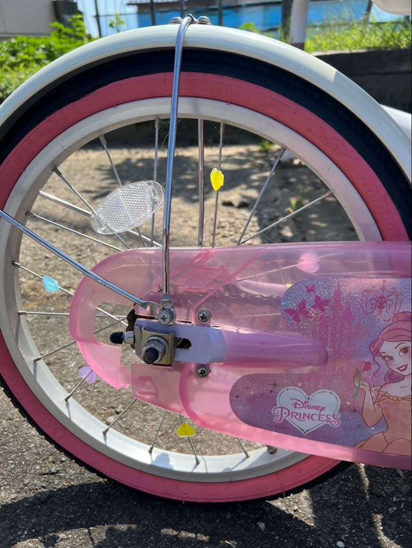 【美品】ディズニープリンセス ゆめかわ　自転車 《18インチ》補助輪あり