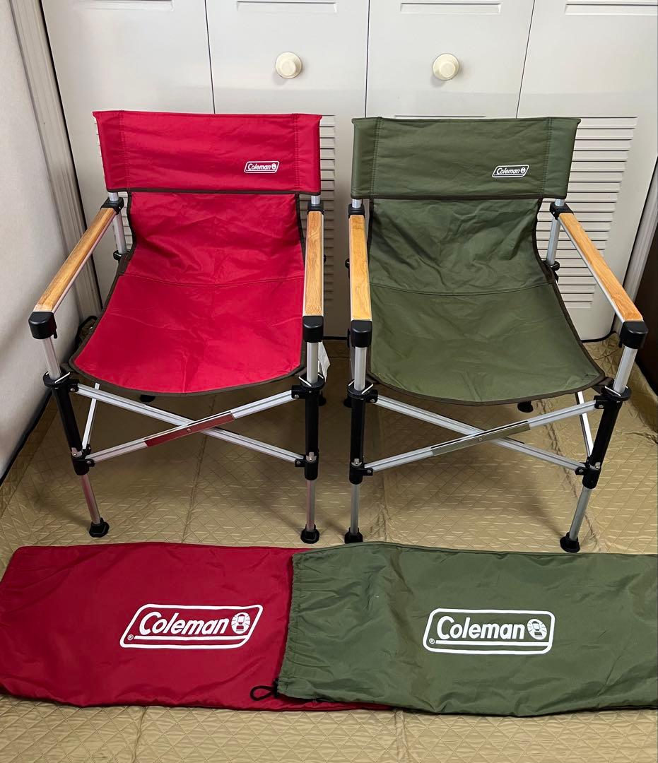 コールマン(Coleman) ツーウェイキャプテンチェア　2脚セット（赤・緑） ble22127ac56.jpg