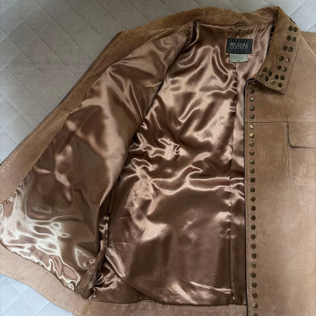 WILSONS LEATHER 本革 スウェードジャケット スタッズ - メルカリ