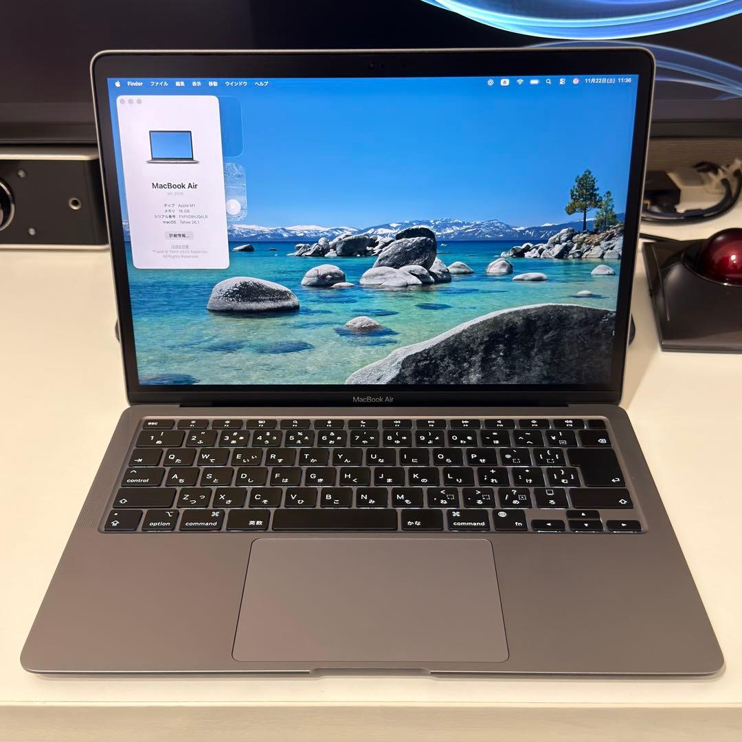 MacBook Air M1 16GB/256GB 美品 バッテリー96% Amazon.com: Apple MacBook Air with Apple M1 Chip, 13.3 inch, 16GB