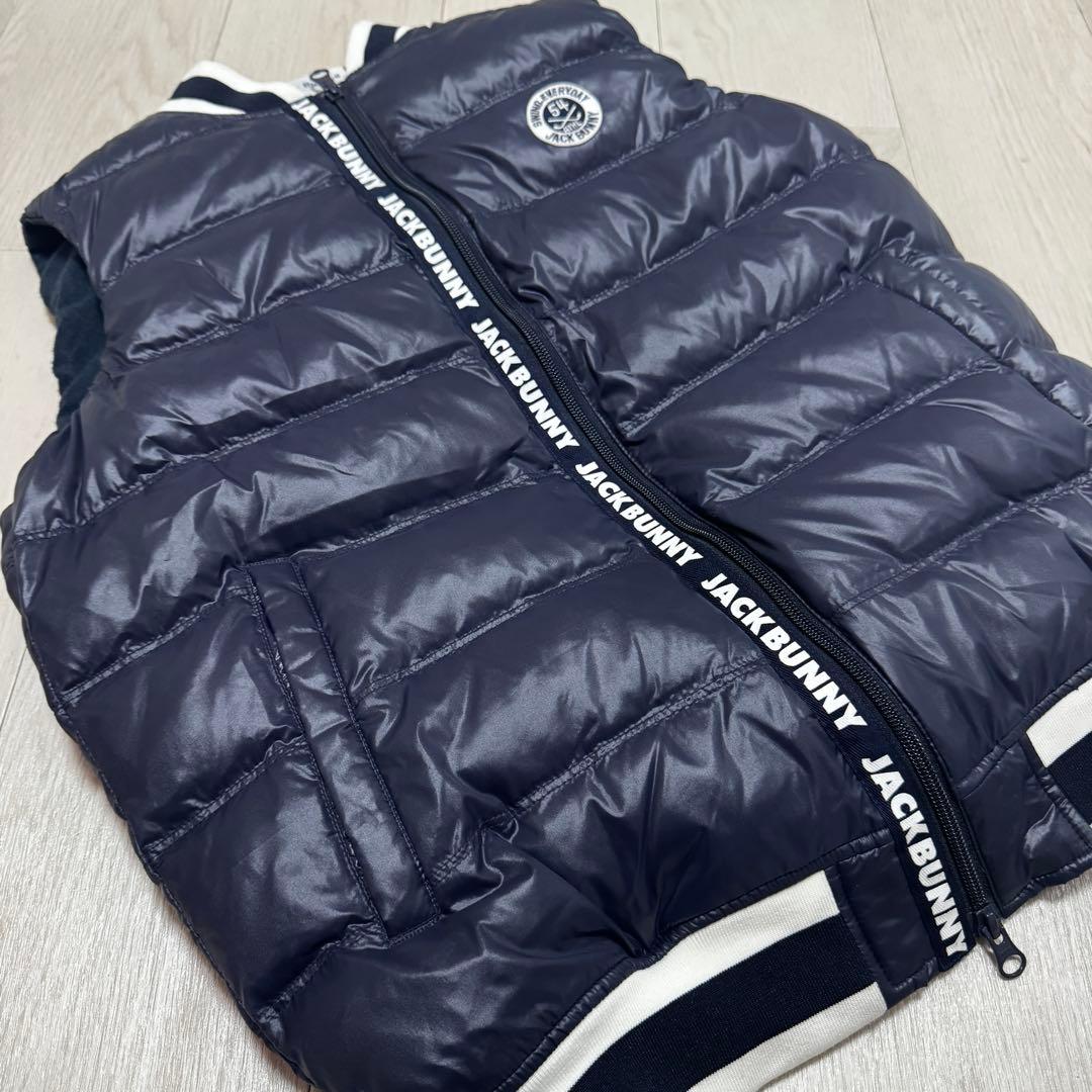 ジャックバニー サイズ5 ダウンベスト ネイビー 美品 紺色 ゴルフ