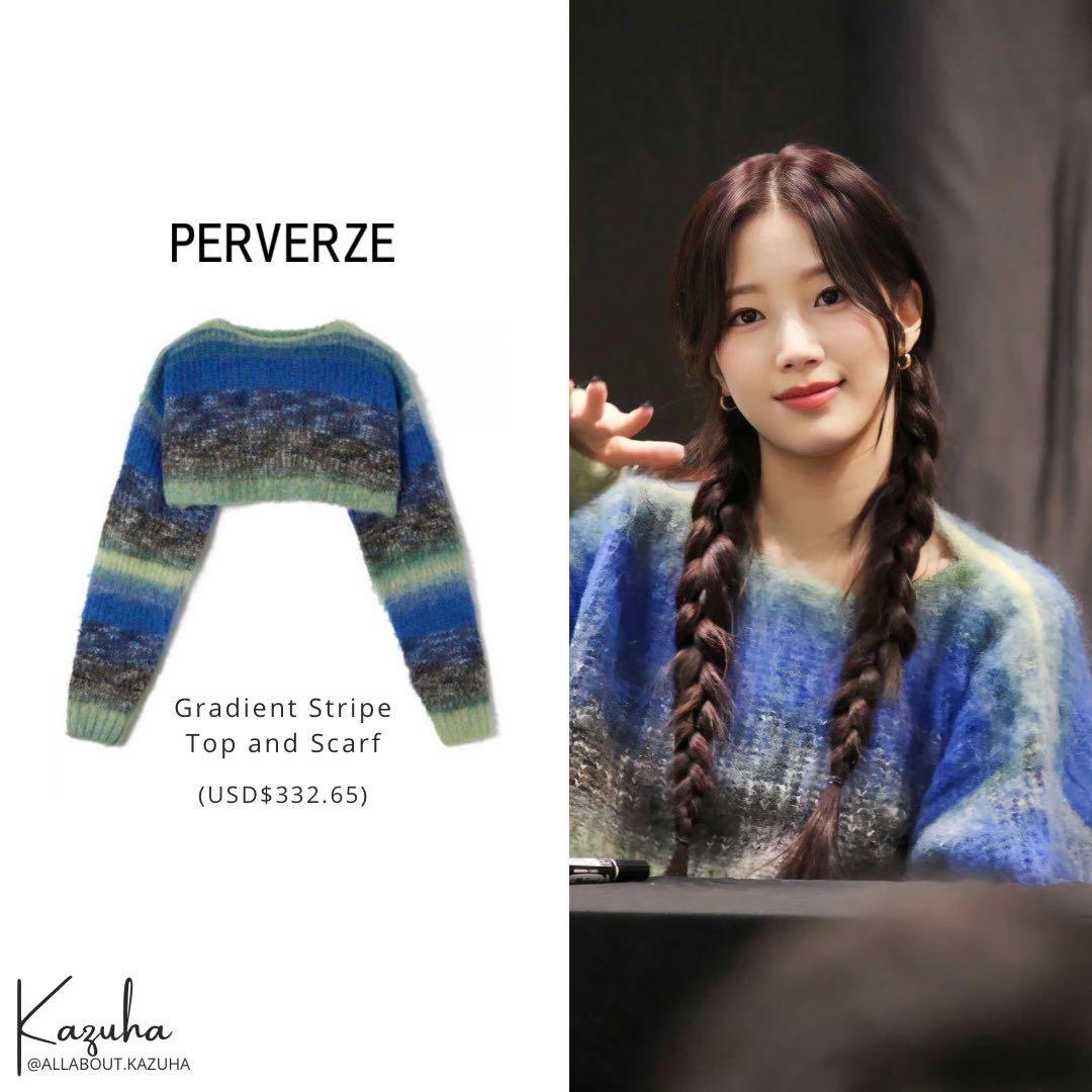 PERVERZE Gradient Stripe Top and Scarf - メルカリ