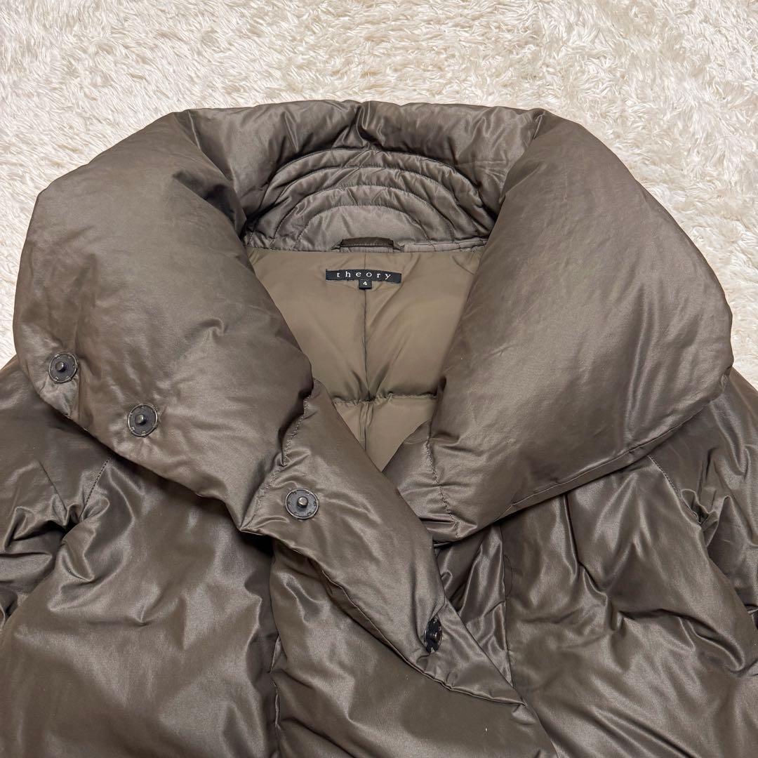theory】セオリー ロングダウンコート ブラウン4 大きいサイズ 肉厚