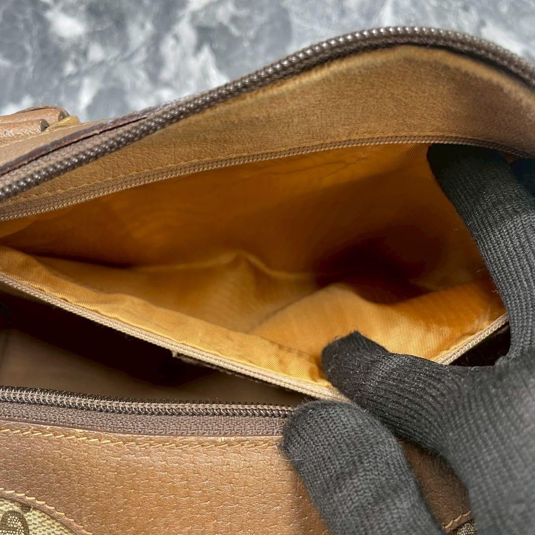 ✨美品✨GUCCI GG シェリーライン ボストンバッグ ブラウン 金具