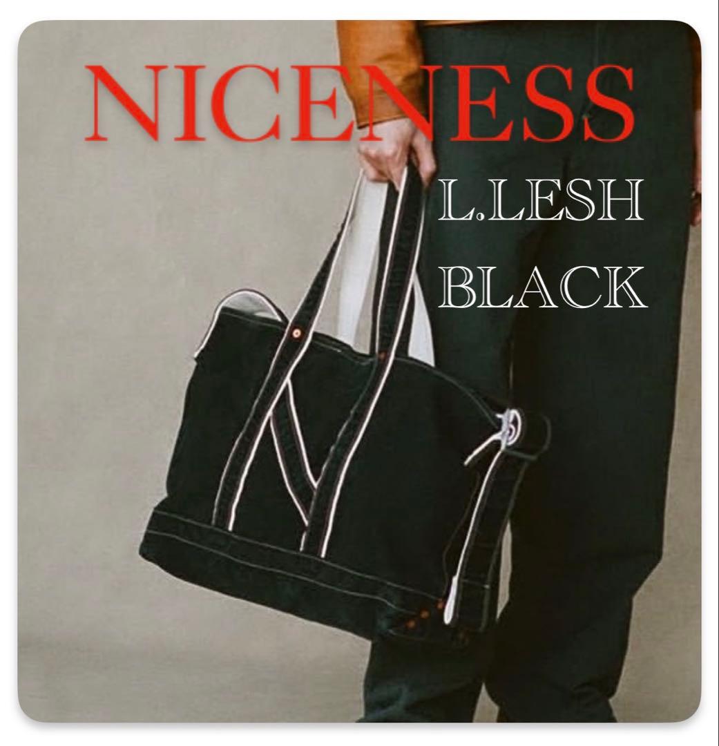 新品未使用 NICENESS L.LESH BLACKナイスネス トートバッグ NICENESS L.LESH [BLACK] - Fresh Service NECESSARY or UNNECESSARY