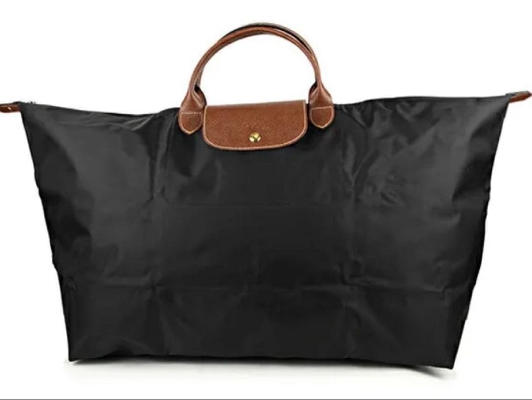 《極美品》ロンシャン　ルプリアージュ　バッグ 折り畳みトラベルバッグ　ボストン黒