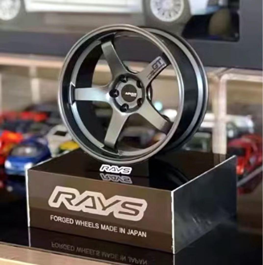 《新品》ミニチュアオブジェ レイズ RAYS TE37 ホイール グレー