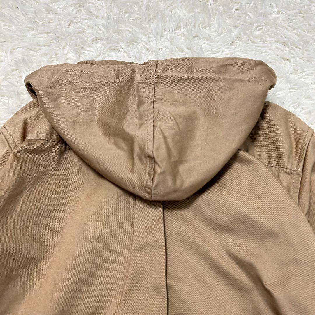 STUSSY 35thベースボールジャケット ベージュ L フード コットン