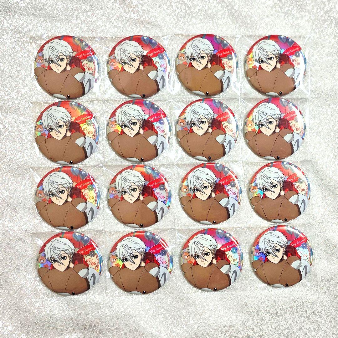 凪誠士郎 缶バッジ バレンタイン キャラバッジ ホログラム ブルー