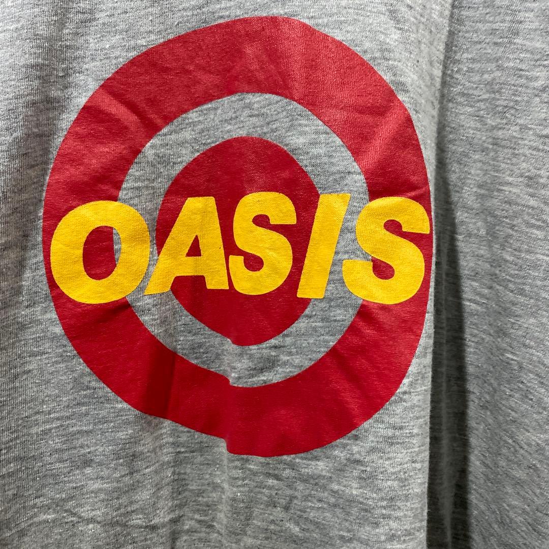 Oasis サークルロゴ Tシャツ グレー　Lサイズ　オアシス