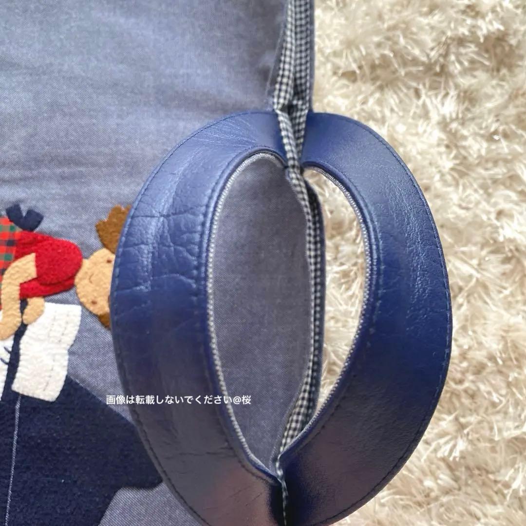 ファミリア familiar デニムバッグ レッスンバッグ グランドピアノ 青