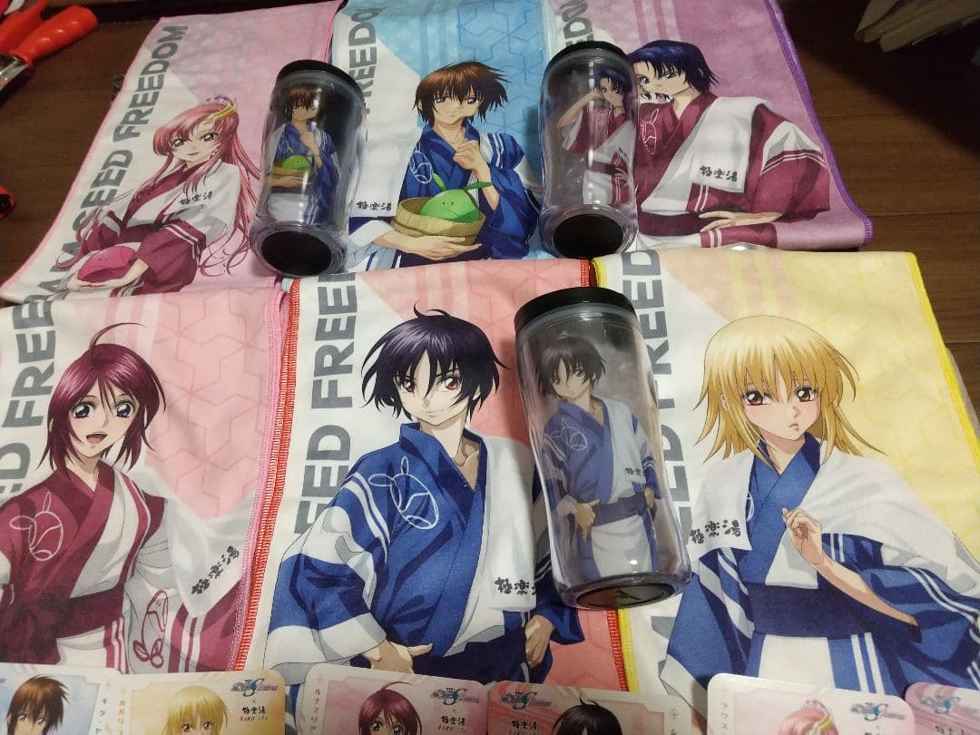 ガンダム SEED 極楽湯 コースター タオル タンブラー セット