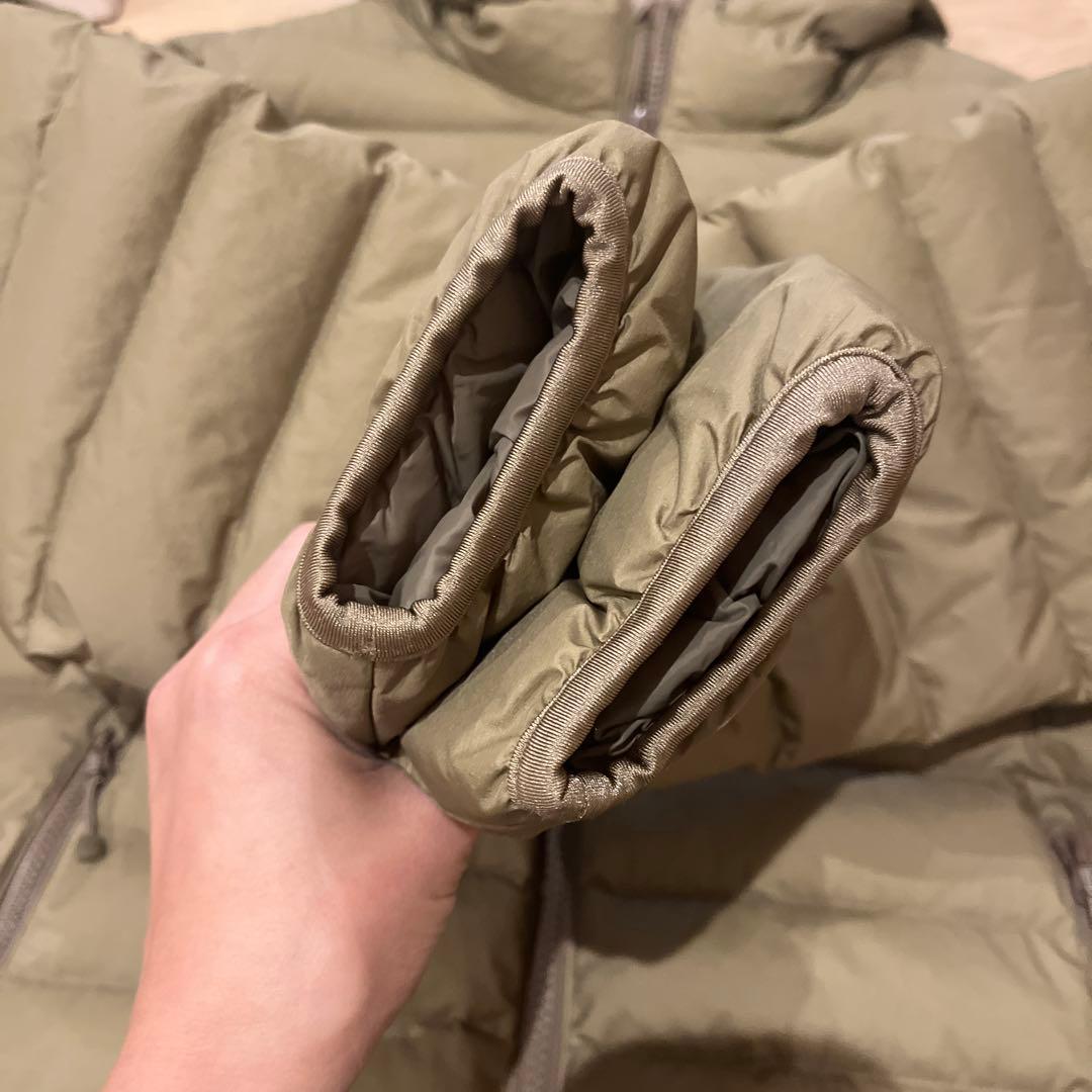 DANTON ナイロンタフタミドルダウンフーデッドコート ベージュ 36