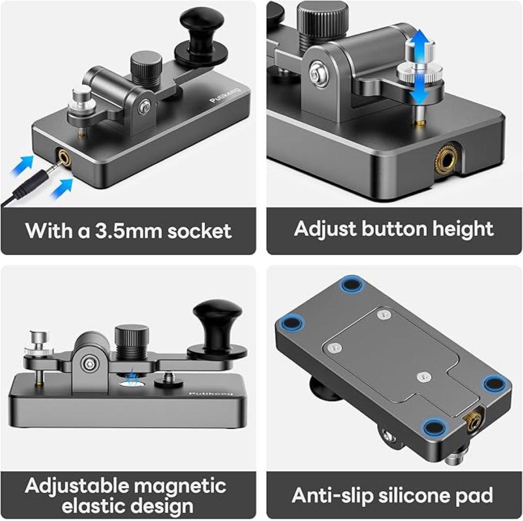 M02007 PUTIKEEG アマチュア無線 電鍵 パドル モールス信号 練習