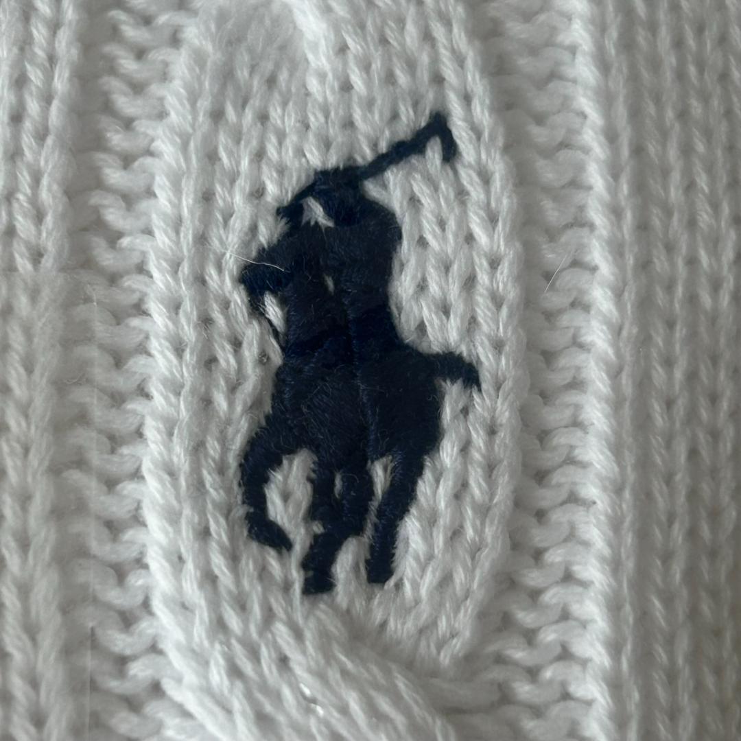 ポロラルフローレン【新品・タグ付き】ケーブルニットセーター M／白