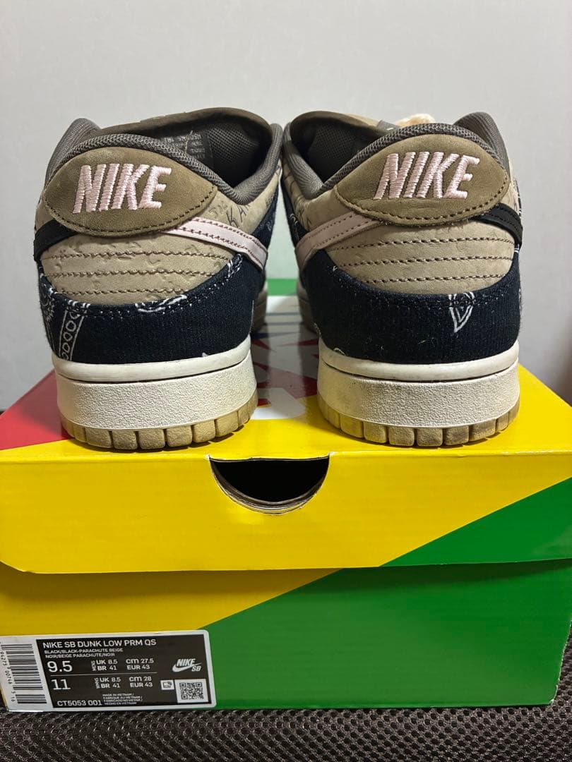 Travis Scott × Nike SB Dunk Low 27.5cm