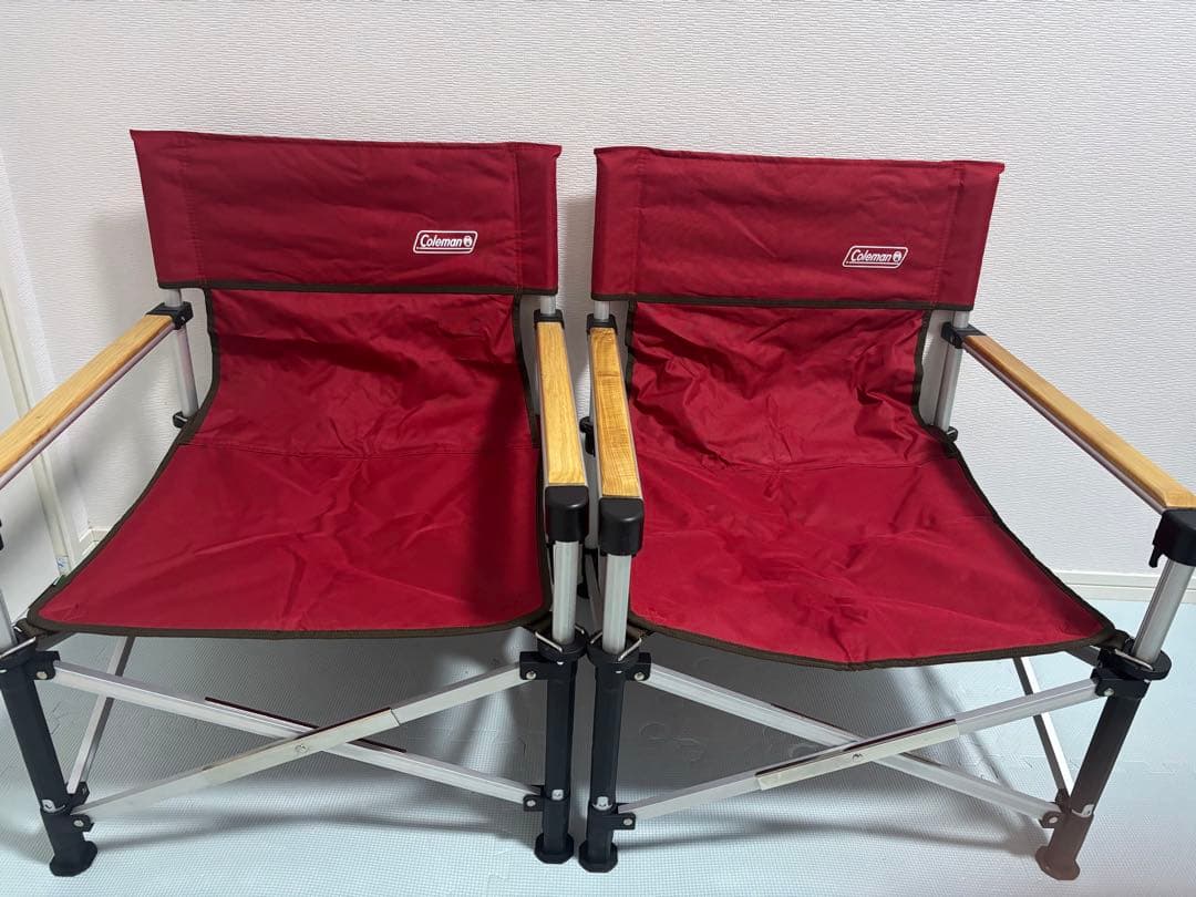 コールマン ツーウェイキャプテンチェア （レッド） 2脚セット - メルカリ