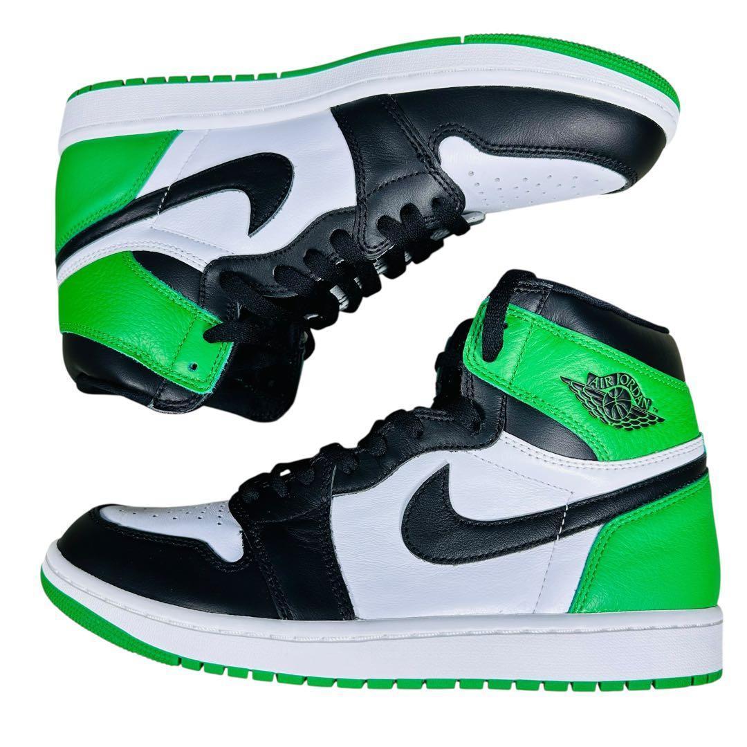 未使用級 エアジョーダン1 ハイ OG ラッキーグリーン 28.5cm 変え紐付