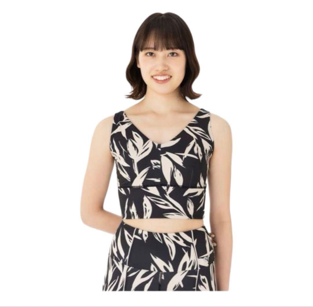 【新品未使用】LAVAヨガウェアSUKALA Vネックブラトップ ラバ　リーフ柄 SUKALA】ラインプリントブラトップ(S): ヨガウェアLAVA公式オンライン