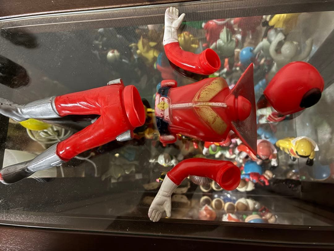 当時物】ゴレンジャー アカレンジャー パチ 無版権 ソフビ 約20