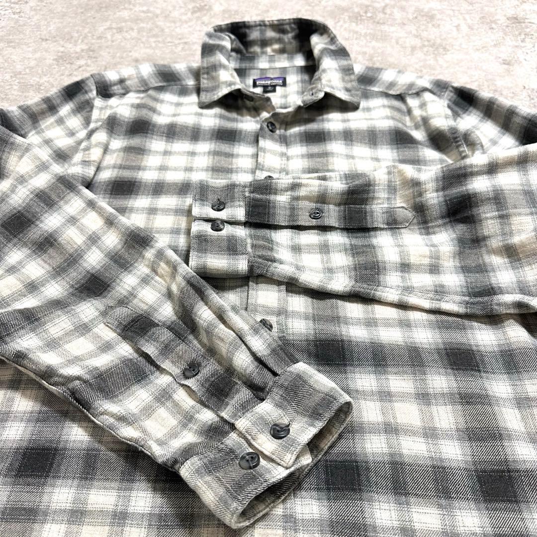 Patagonia パタゴニア オンブレチェック シャドー 白黒 ネルシャツ