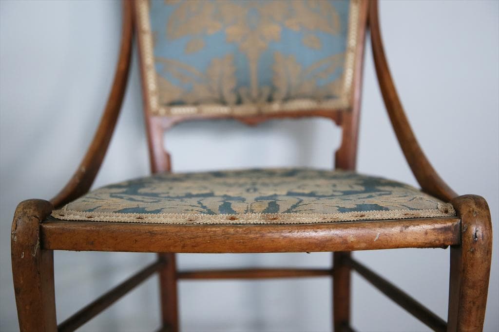 英国アンティーク木製ベッドルームチェア/椅子イス/飾り棚/キッチン(89