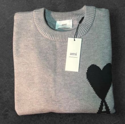 ✨新品✨ ami paris アミパリ グレー ニットセーター L - メルカリ