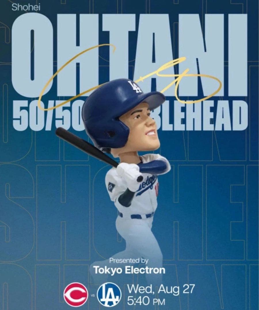 ドジャース 大谷翔平 50/50ボブルヘッド 8/27来場者配布品 - メルカリ