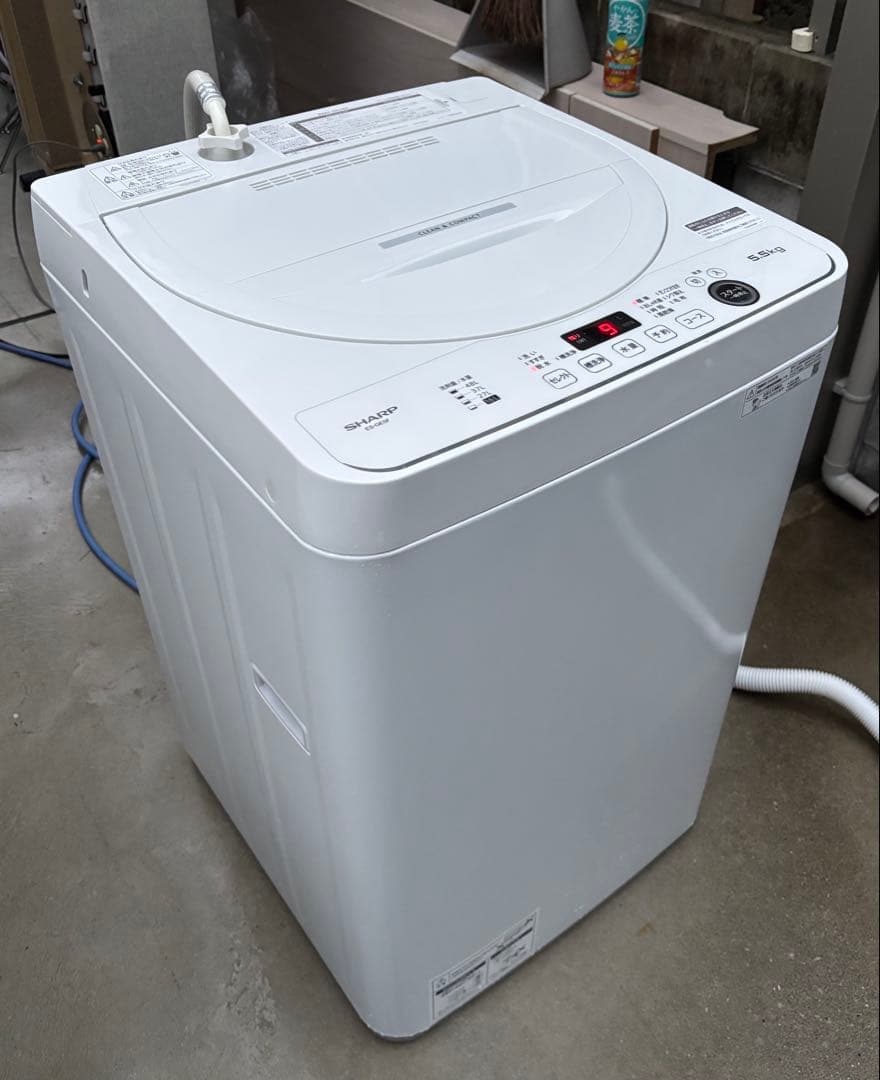 SHARP 全自動洗濯機 ES-GE5F-W 5.5kg 2022年製