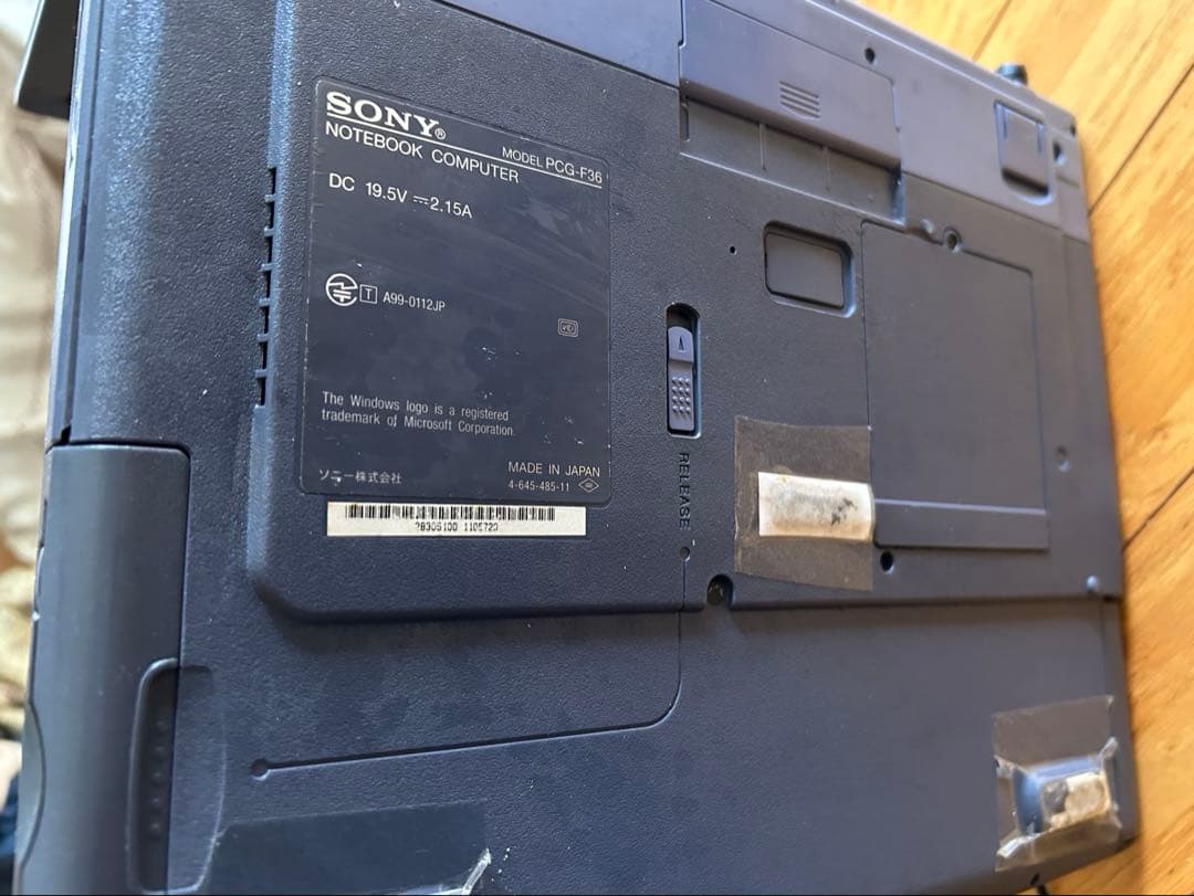 ジャンク】VAIO PCGーF36 バイオノート1999年製 - メルカリ