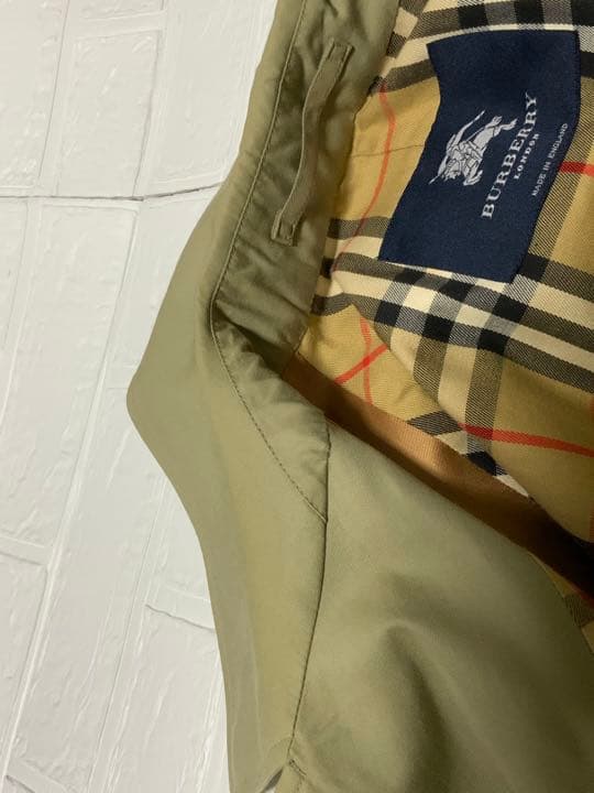 バーバリーロンドン ステンカラーコート ノバチェック 玉虫 XL相当