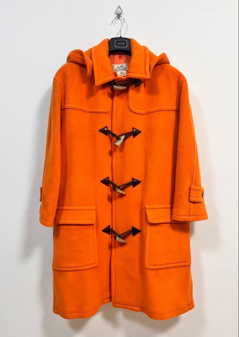 HERMES 藤原ヒロシ着用 ヴィンテージ ダッフルコート オレンジ（廃盤